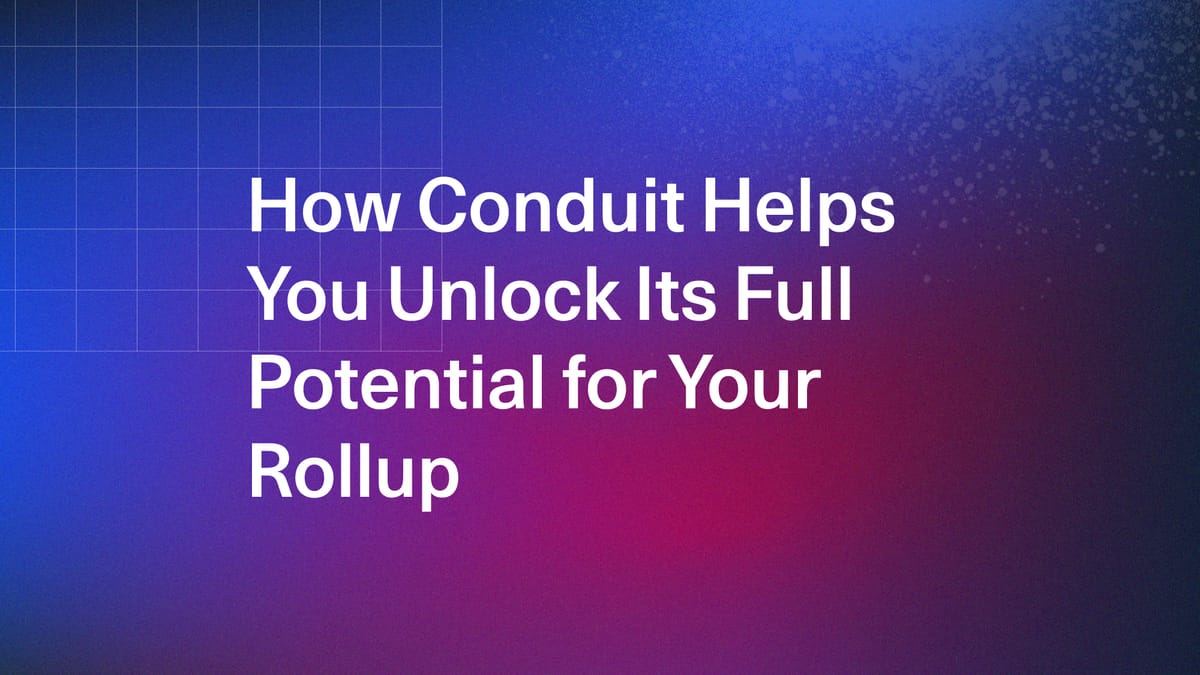Conduit Arbitrum rollup dashboard